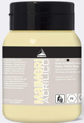 MAIMERI AKRİLİK BOYA ACRILICO SERİSİ 500 ML NAPLES YELLOW DEEP 934107