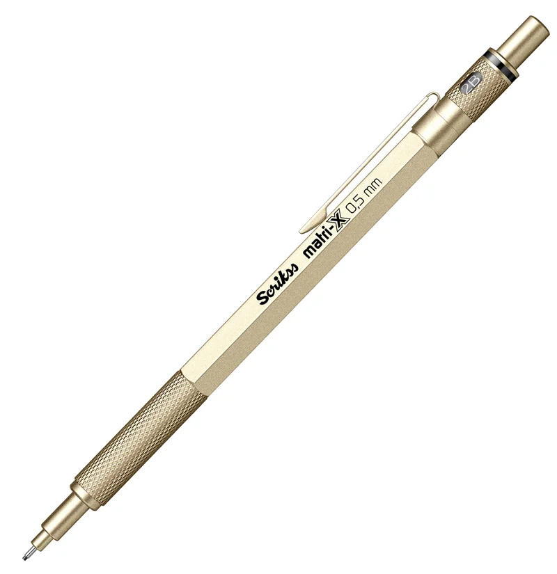 SCRIKSS OFFICE VERSATİL KALEM MATRI-X 0.5 ŞEFFAF AMBALAJ METALİK ALTIN