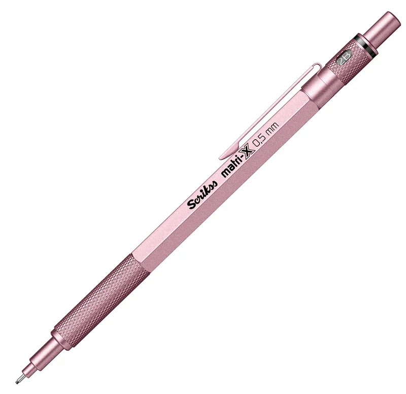 SCRIKSS OFFICE VERSATİL KALEM MATRI-X 0.5 ŞEFFAF AMBALAJ METALİK AÇIK PEMBE