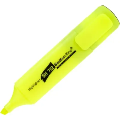 SCRIKSS OFFICE FOSFORLU KALEM SH712 SARI 12 Lİ KUTU