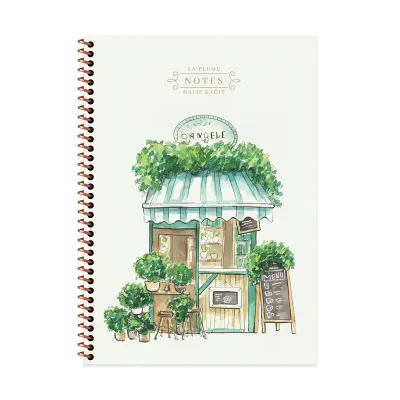 KESKİN DEFTER LA PLUME SHOP A4 SPİRALLİ KARTON KAPAK 80 YP. DÜZ 387510-99
