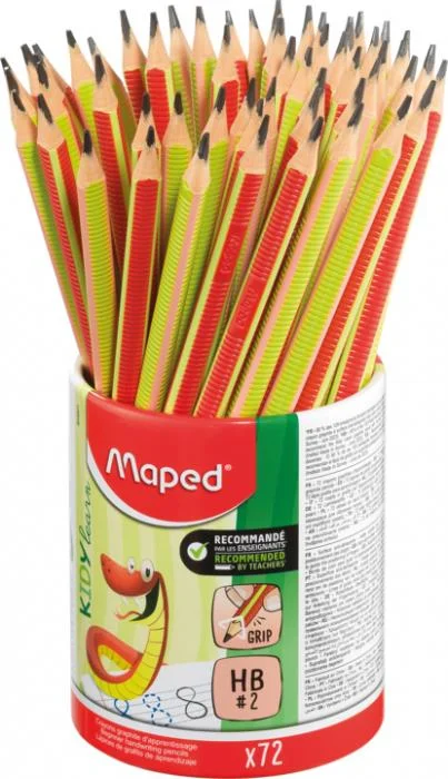 MAPED KURŞUN KALEM BLACK PEP'S KIDY LEARN SİLGİSİZ HB 72'Lİ KAVANOZ 854601