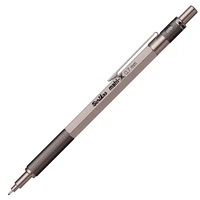 SCRIKSS OFFICE VERSATİL KALEM MATRI-X 0.7 ŞEFFAF AMBALAJ METALİK GRİ