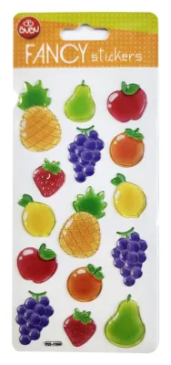BU-BU DAMLA STICKERS FUNCY MEYVELER 9X20 BUBU-PUS-7306