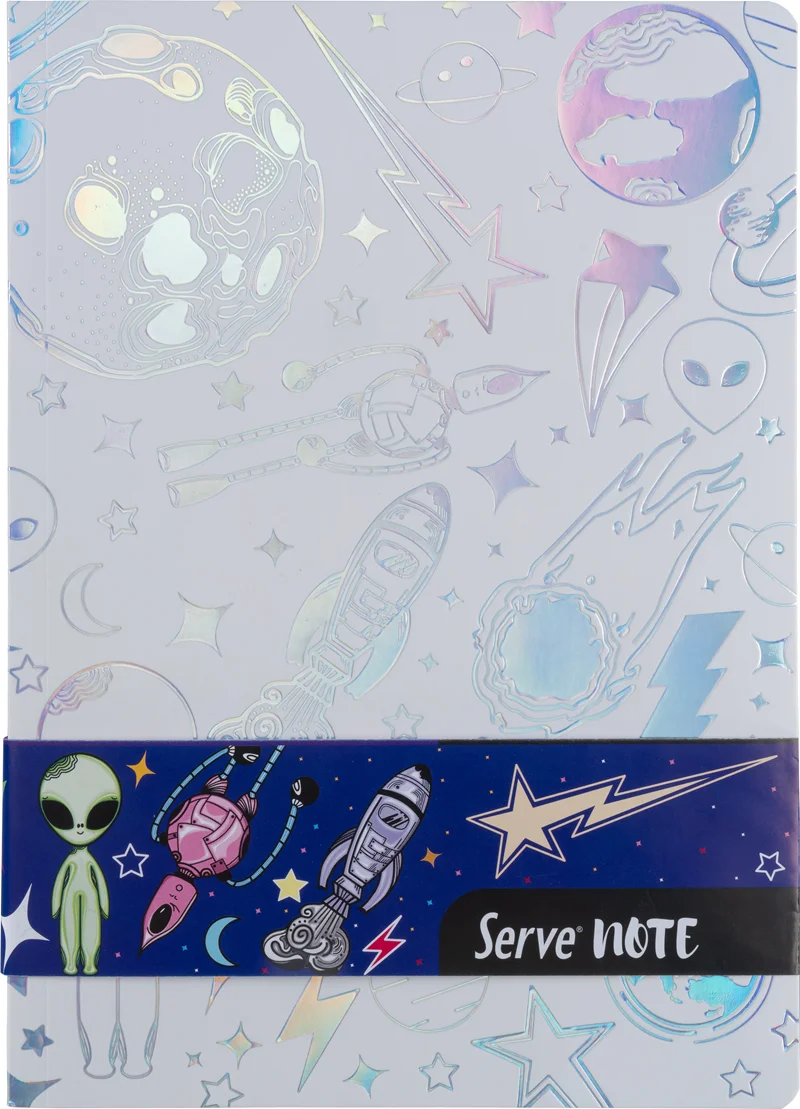 SERVE NOTE DEFTER 17 X 24 CIZGILI UZAY SERİSİ BEYAZ SV-NTUZYBYZ