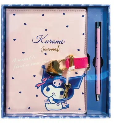 VİCTORİAS JOURNALS KUROMİ HUSH HUSH KİLİTLİ  DEFTER VE TÜKENMEZ KALEM KUTULU SET 80GR. 160 YP. ÇİZ..