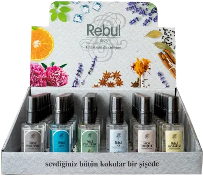 REBUL KOLONYA  50 ML SPREYLİ 36 LI STAND  TM02630