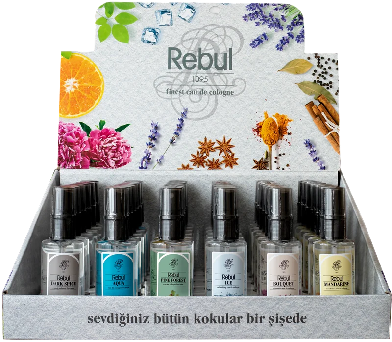 REBUL KOLONYA  50 ML SPREYLİ 36 LI STAND  TM02630
