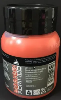 MAIMERI AKRİLİK BOYA ACRILICO SERİSİ 500 ML PERMANENT RED LIGHT 934251