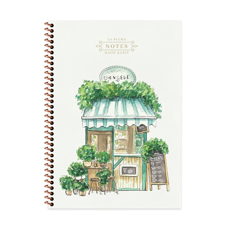 KESKİN DEFTER LA PLUME SHOP A4 SPİRALLİ KARTON KAPAK 80 YP. ÇİZGİLİ 387511-99