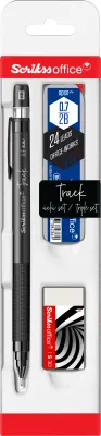 SCRIKSS OFFICE VERSATİL KALEM OKUL SETİ TRACK 0.7 GRİ + SİLGİ + MİN BLS.