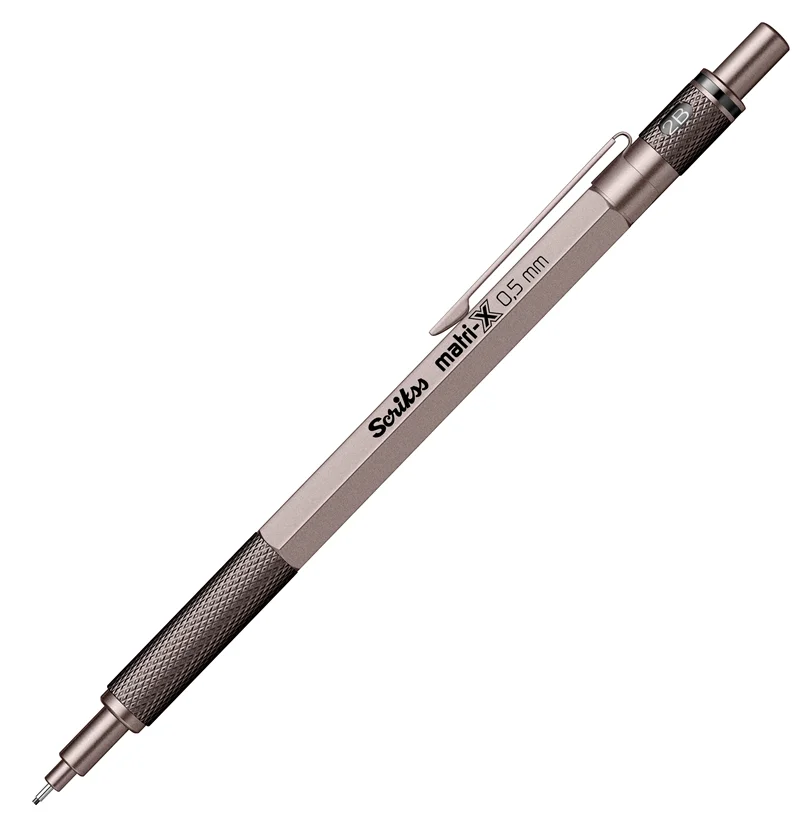 SCRIKSS OFFICE VERSATİL KALEM MATRI-X 0.5 ŞEFFAF AMBALAJ METALİK GRİ