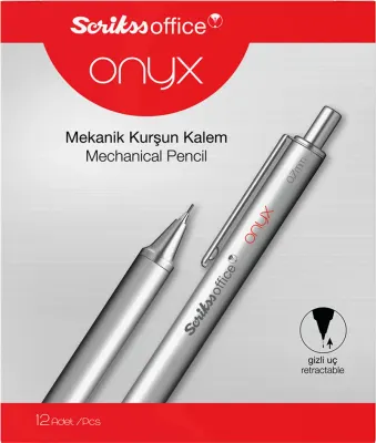 SCRIKSS OFFICE VERSATİL KALEM ONYX 0.7 GRİ 12 Lİ KUTU