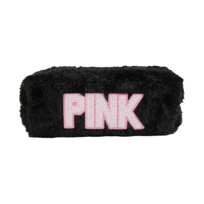 PASİF B&amp;D TÜYLÜ PINK SİYAH KALEMKUTU BD-KCS270