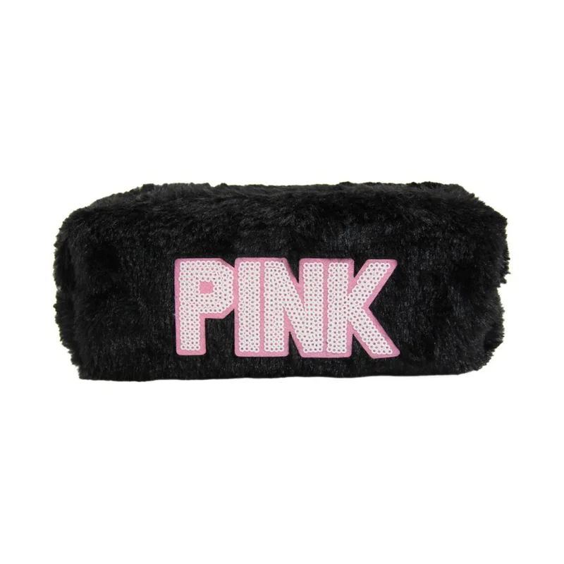 PASİF B&amp;D TÜYLÜ PINK SİYAH KALEMKUTU BD-KCS270