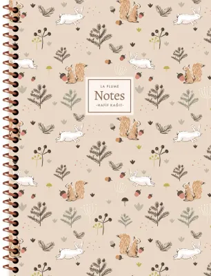 KESKİN DEFTER LA PLUME FOREST 16.5X22.5 SPİRALLİ PP KAPAK 80 YP. DÜZ 335820-99