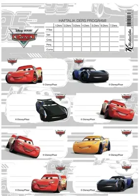 KESKİN ETİKET DERS PROGRAMLI 3 LÜ CARS 220130-33