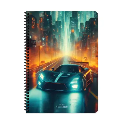 KESKİN DEFTER ARABALAR A4 SPİRALLİ KARTON KAPAK 80 YP. ÇİZGİLİ 387311-99