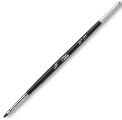 PEBEO FIRÇA YAN KESİK 208 SERİSİ SİYAH SENTETİK KIL KISA SAP NO:1/8 208 1/8