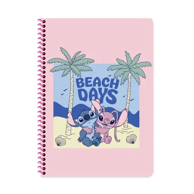 KESKİN DEFTER LİLO&amp;STITCH A4 SPİRALLİ KARTON KAPAK 80 YP. ÇİZGİLİ 380621-14