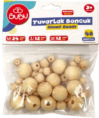 BU-BU BONCUK YUVARLAK NATÜREL KARIŞIK HS0034