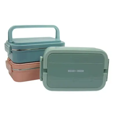 B&amp;D TEK KATLI İKİ BÖLMELİ ÇELİK BESLENME KABI 3 RENK (1131) BD-BES003