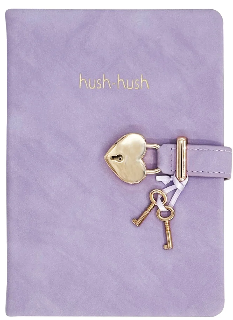 VİCTORİAS JOURNALS HUSH HUSH KİLİTLİ DEFTER 80GR. 160 YP.ÇİZ. LİLA 124-1906