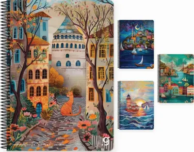 GIPTA DEFTER İSTANBUL 17x24 SPİRALLİ SERT KAPAK 80 YP ÇİZGİLİ 7335
