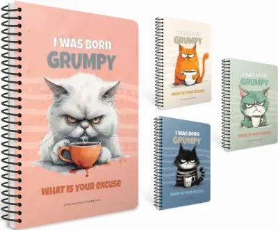 GIPTA DEFTER GRUMPY A5 SPİRALLİ SERT KAPAK 100 YP ÇİZGİLİ 7442