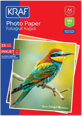 KRAF FOTOĞRAF KAĞIDI A4 180g 25 Lİ 2180