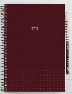 DİLMAN DEFTER NOTE SPİRALLİ SERT KAPAK PERFORAJLI A4 120 YP KARELİ 2264