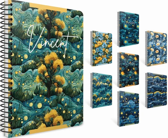GIPTA DEFTER VINCENT 20x28 SPİRALLİ PRESSBOARD KAPAK 80 YP ÇİZGİLİ 7706