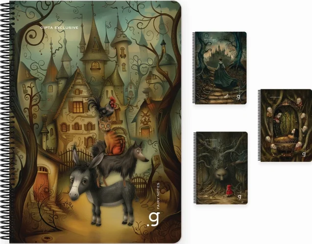 GIPTA DEFTER FAIRY NOTES 17x24 SPİRALLİ SERT KAPAK 80 YP ÇİZGİLİ 7342