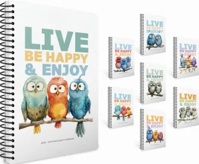 GIPTA DEFTER BIRDS 17x24 SPİRALLİ SERT KAPAK 100 YP KARELİ 7424