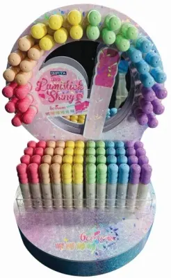 GIPTA FOSFORLU KALEM LUMISTICK SHINY SİMLİ 6 RENK 180 Lİ STAND F1728