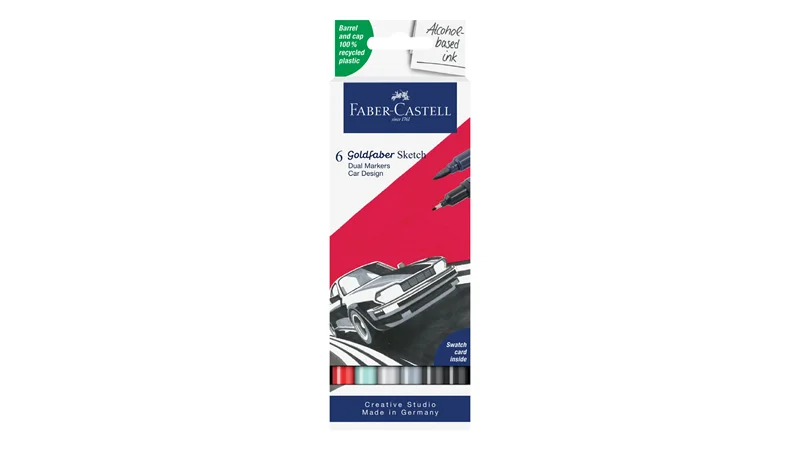 FABER GOLDFABER SKETCH MARKÖR 6 LI CAR DESİGN 164813