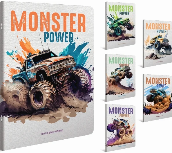GIPTA DEFTER MONSTER A6 DİKİŞLİ KARTON KAPAK 60 YP ÇİZGİLİ 7767