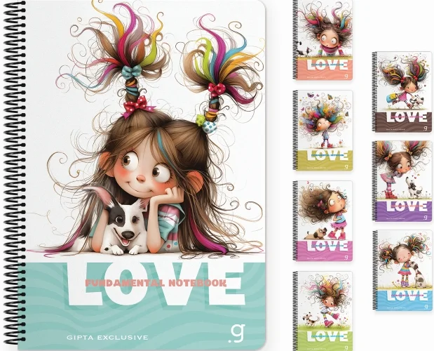 GIPTA DEFTER LOVE BOOK A4 SPİRALLİ PRESSBOARD KAPAK 80 YP ÇİZGİLİ 7752