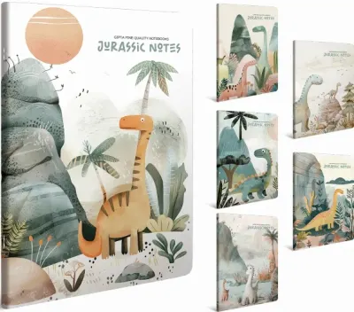 GIPTA DEFTER JURASSIC NOTES A6 DİKİŞLİ KARTON KAPAK 60 YP ÇİZGİLİ 7585