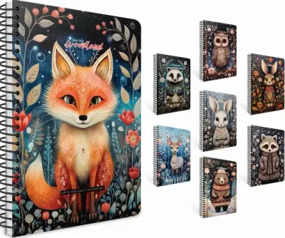 GIPTA DEFTER WOODLAND A6 SPİRALLİ SERT KAPAK 96 YP DÜZ 7434