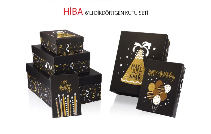 GIPTA KUTU SETİ HIBA 6 LI DİKDÖRTGEN BX28060