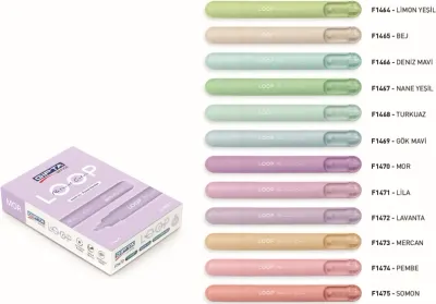 GIPTA FOSFORLU KALEM LOOP PASTEL DENİZ MAVİSİ F1466