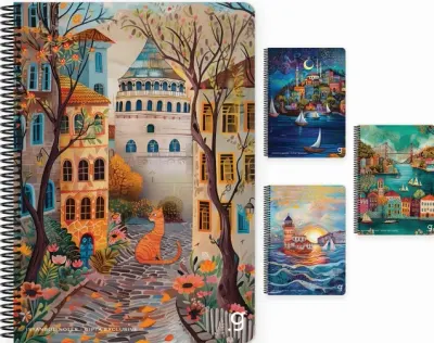GIPTA DEFTER İSTANBUL A4 SPİRALLİ PP KAPAK 80 YP ÇİZGİLİ 7374