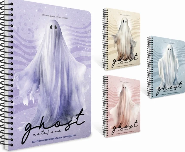 GIPTA DEFTER GHOST NOTES A4 SPİRALLİ PP KAPAK 80 YP KARELİ 7729