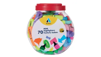 ADEL FOSFORLU KALEM MİNİ STAND 70 Lİ 000127