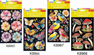 GIPTA STICKER RELIEFS METALİK FOLYO 12.5x23.5 CM ART 2 K8966