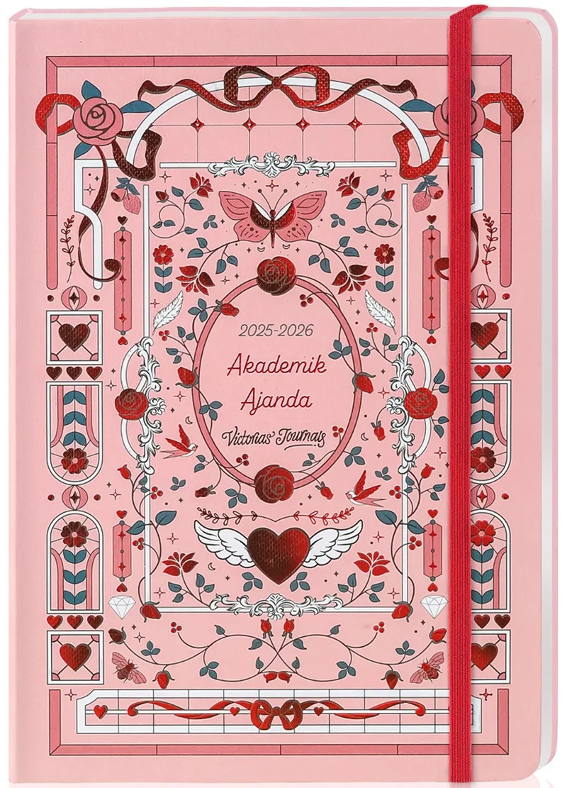 VJ AKADEMİK AJANDA SERT KAPAK A5 2025-2026 LASTİKLİ 225-2266