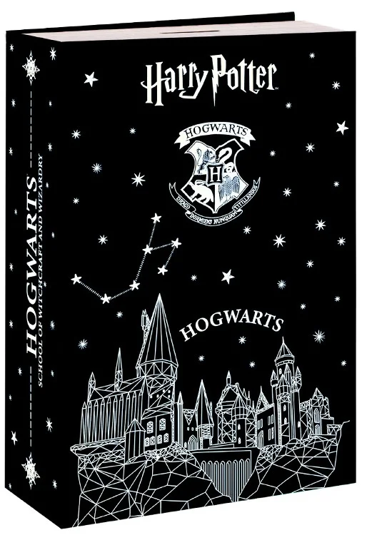 GİFİ HARRY POTTER SİYAH KİTAP KASA GÜMÜŞ YALDIZ 218 10 17