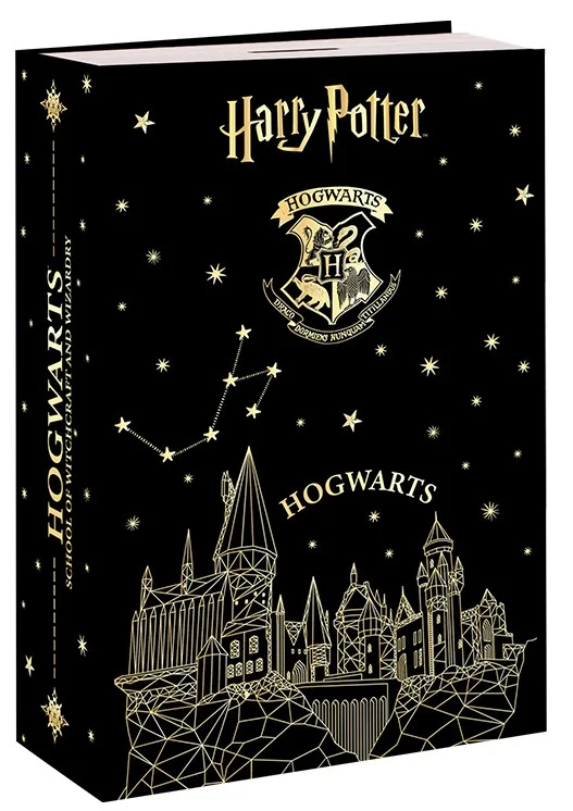 GİFİ HARRY POTTER SİYAH KİTAP KASA ALTIN YALDIZ 218 10 18