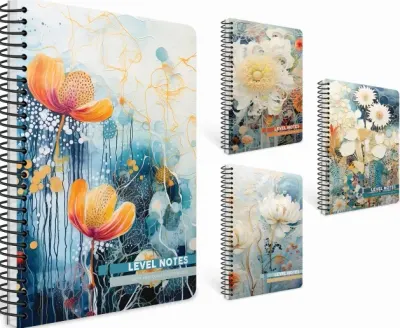 GIPTA DEFTER LEVEL NOTES 17x24 SPİRALLİ PRESSBOARD KAPAK 80 YP KARELİ 7725